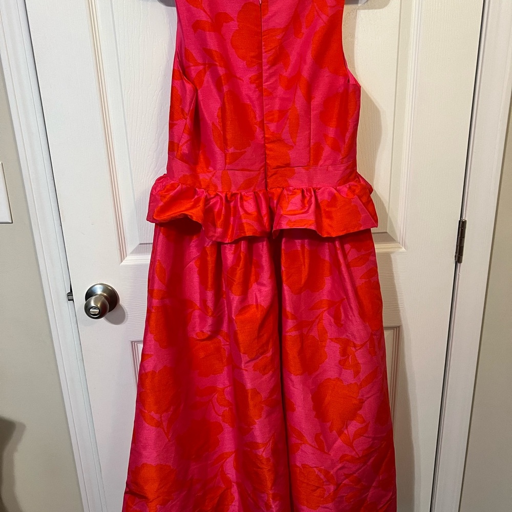 Kate Spade Vibrant Red and Pink Midi Dress - Picture 2 of 7